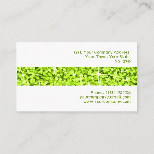 グリッツライムストライプ名刺ホワイト 名刺 (裏面)