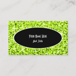 グリッツライムブラックオーバルビジネスカードテンプレート 名刺