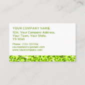 グリッツライムホワストライプイト名刺テンプレート 名刺 (裏面)