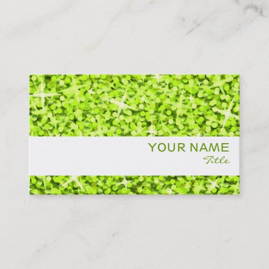 グリッツライムホワストライプイト名刺テンプレート 名刺 (正面)