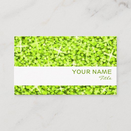 グリッツライムホワストライプイト名刺テンプレート 名刺 (正面)