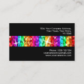 グリッツレインボーストライプビジネスカードブラック 名刺 (裏面)