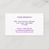 グリッツレインボーストライプビジネスカードホワイトバック 名刺 (裏面)