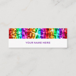 グリッツレインボーストライプホワイトバックスキニー スキニー名刺