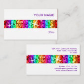 グリッツレインボーストライプーの名刺ホワイト 名刺 (正面/裏面)