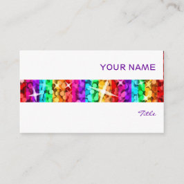 グリッツレインボーストライプーの名刺ホワイト 名刺