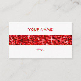 グリッツレッドストライプビジネスカードホワイトバック 名刺