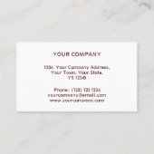 グリッツ数々のタイル色のプリントストライプホワイトバック 名刺 (裏面)