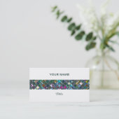 グリッツ数々のタイル色2プリントストライプホワイトバック 名刺 (スタンド正面)