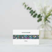 グリッツ数々のタイル色2プリントストライプホワイトバック 名刺 (スタンド正面)