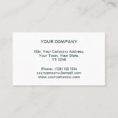 グリッツ数々のタイル色2プリントストライプホワイトバック 名刺 (裏面)