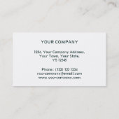 グリッツ数々のタイル色2プリントストライプホワイトバック 名刺 (裏面)