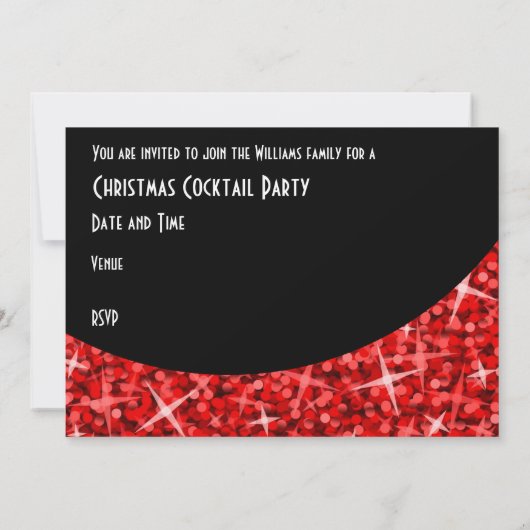 グリッツ赤黒曲線「クリスマスパーティー」招待 招待状 (裏面)