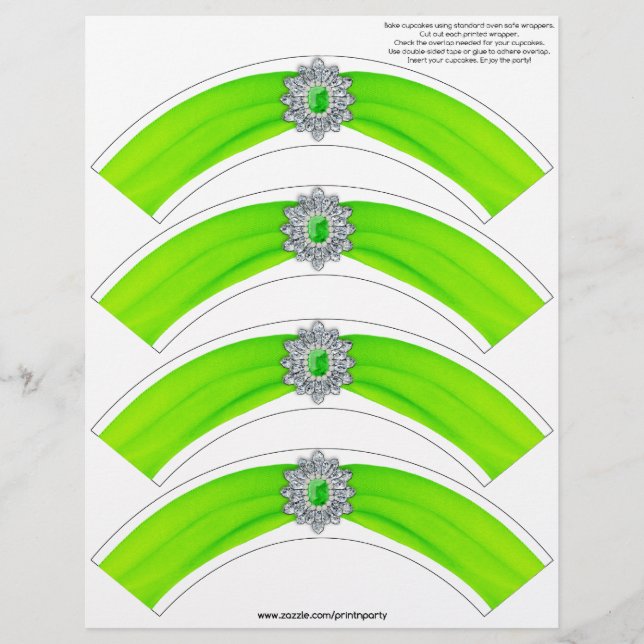 グリッツ&グラムカップケーキラップ – ライム (正面)