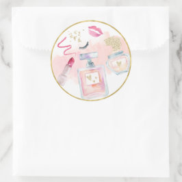 グリッツ&グラムピンク金ゴールドスパ誕生日 ラウンドシール