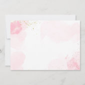 グリッツ グラム グラマー スパ パーティー ピンク メイク 誕生日 招待状 (裏面)