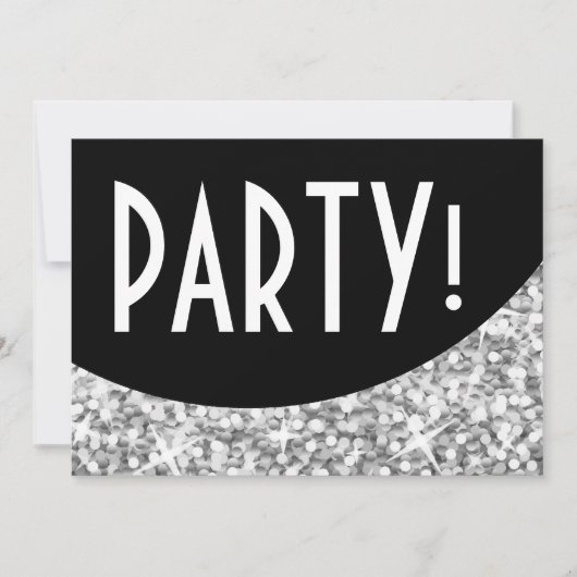 グリッツ"シルバー"ブラックカーブ'パーティー!'招待 招待状 (正面)