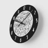 グリッツ「シルバー」ブラック「ナンバーズ」の時計周り ラウンド壁時計 (傾斜)