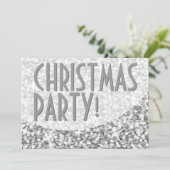 グリッツ"シルバー"曲線'クリスマスパーティー'招待 招待状 (スタンド正面)