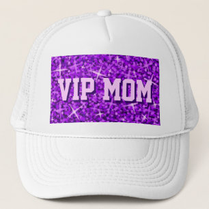 グリッツ・パープルの'VIP MOM'トラックカー・ハット キャップ