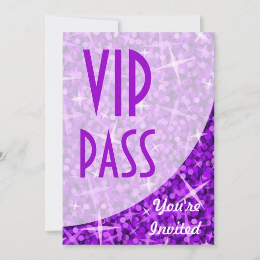 グリッツ パープルカーブ "VIPパス" 招待状 (正面)