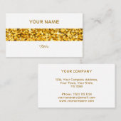 グリッツ「金ゴールド」ストライプ名刺ホワイトバック 名刺 (正面/裏面)