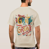 グリット素晴らしト(デザインTシャツ) Tシャツ (裏面)