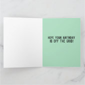 グリッドおもしろい誕生日カードのキャンパトレーラ カード (内部)