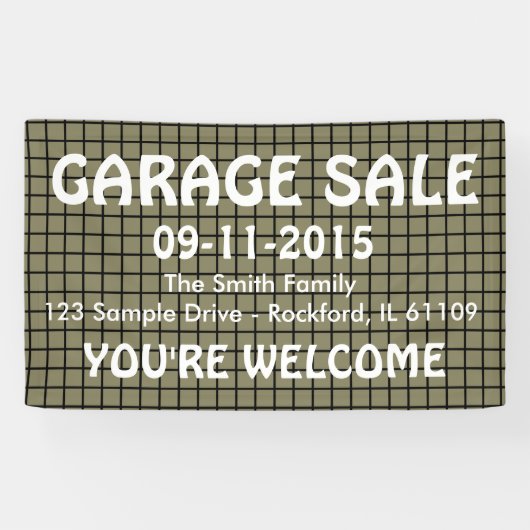 グリッドのシームレスなパターン黒+あなたの背後。&アイディア 横断幕 (横)