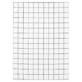 グリッドの白黒 テーブルクロス (正面)