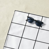 グリッドの白黒 ビーチタオル (インサイチュ)