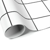 グリッドの白黒 ラッピングペーパー (ロールコーナー)