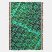'グリッドの緑の目'、スクラッチとぼやけ スローブランケット (正面縦)