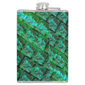 'グリッドの緑の目'、スクラッチとぼやけ フラスク (裏面)