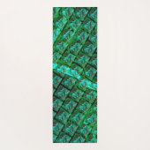 'グリッドの緑の目'、スクラッチとぼやけ ヨガマット (裏面)
