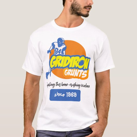 グリッドアイアン・グラント! カスタマイズ可能キャプション Tシャツ (正面)