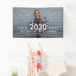 グリッドカッコいい編集可能カラー卒業バナー 横断幕