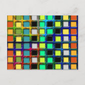 グリッドカラフルタイルのShirley Taylor ポストカード (正面)