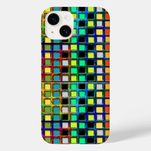 グリッドカラフルタイルのShirley Taylor Case-Mate iPhoneケース (裏面)