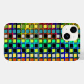 グリッドカラフルタイルのShirley Taylor Case-Mate iPhoneケース (裏面 (横))