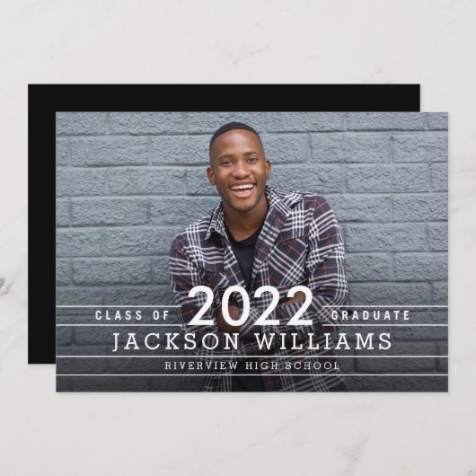 グリッドクール卒業発表招待状 招待状 (正面/裏面)