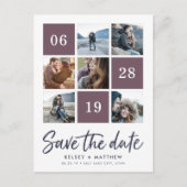 グリッドコラージュ |写真の日付の保存 案内ポストカード (正面)