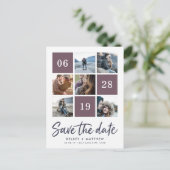 グリッドコラージュ |写真の日付の保存 案内ポストカード (スタンド正面)