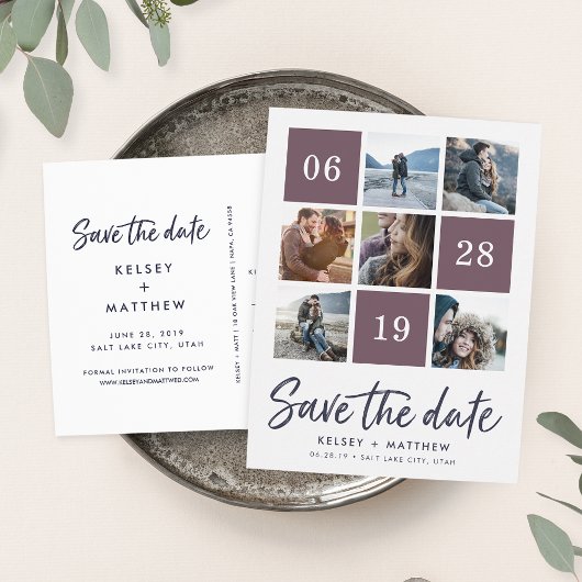 グリッドコラージュ |写真の日付の保存 案内ポストカード