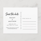 グリッドコラージュ |白黒の写真の日付を保存 案内ポストカード (裏面)