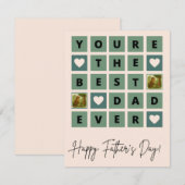 グリッドハートパーソナル父の日カード ノートカード (正面/裏面)