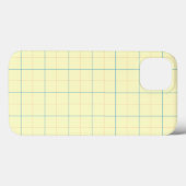 グリッドパターン青い線の赤いドット Case-Mate iPhoneケース (裏面 (横))