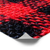 グリッドパターン、赤い正方形、および ポスター (角)