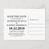 グリッドフォトコラージュ |青 |日付の保存 案内ポストカード (裏面)