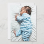 グリッドモダン付き出産発表 招待状 (裏面)